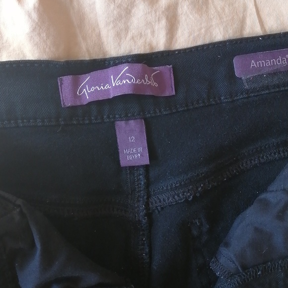 High-waisted, straight leg, black jeans - Picture 2 of 4